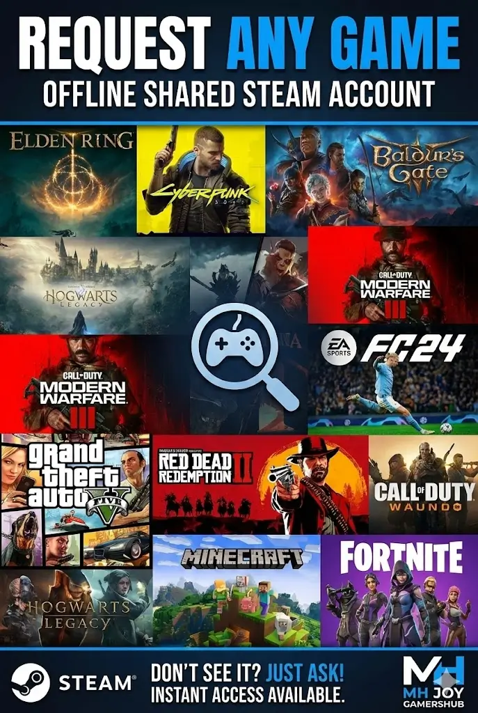 Request Any Game – Offline Shared Account