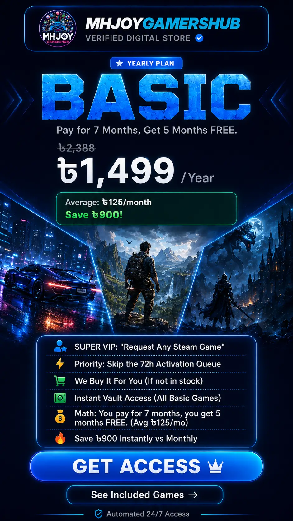 Ultimate Gamepass - Basic (Yearly)