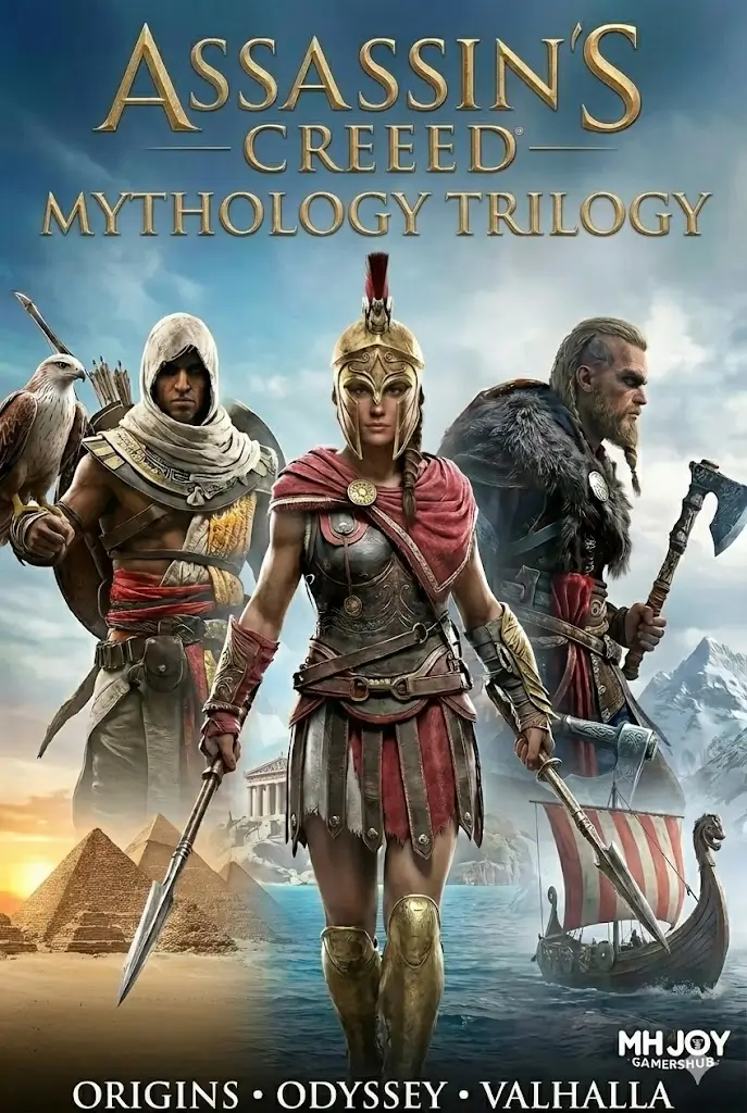 Assassin’s Creed: Mythology Trilogy (Origins, Odyssey, Valhalla)