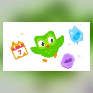 Duolingo Super official subscription artwork portrait