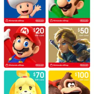 Nintendo U.S. eShop gift card family artwork — portrait